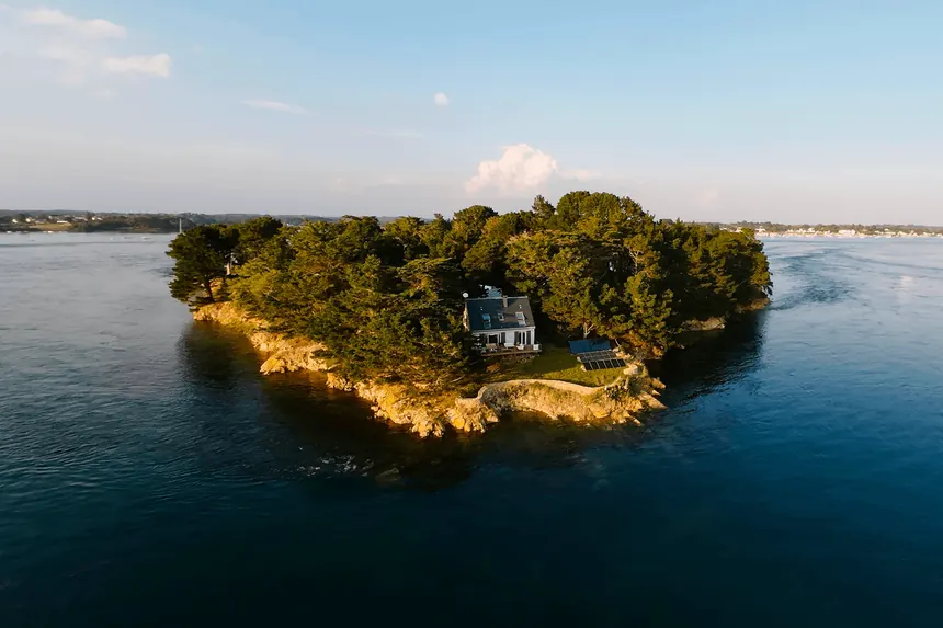 Île de Radenec - vue aérienne